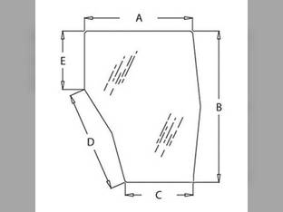 Cab Glass- Door Upper RH Tinted Case IH MX80C MX110 MX170 MX100 MX100C MX135 MX150 MX90C MX120 192006A5