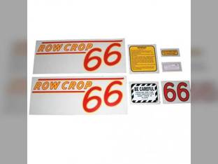66 Row Crop Decal Set Red Mylar fits Oliver 66