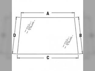 Cab Glass - Windshield Upper Case 580M 580 Super M 580 Super M 590 448607A1