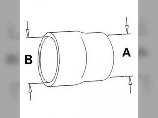 Radiator Hose - Upper John Deere 8430 8440 8450 8970 8960 6910 6810 R57388