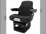 Seat Assembly - Air Suspension Fabric Black/Gray fits Allis Chalmers 7045 6080 7060 7000 7080 6060 7050 7030 7020 7010 7040 fits Deutz Allis 7085 MSG95/741