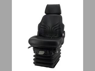 Seat Assembly - Grammer MSG95/731 Midback with Headrest Air Suspension 24V Vinyl fits John Deere AT226695 AT226692 fits Case 399259A1 fits Caterpillar 227-9231