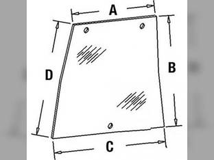 Cab Glass - Side Window LH Case IH 5140 5240 5120 5220 5230 5130 5250 248718A1