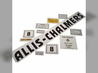 Decal Set B Black Even Letters Mylar Allis Chalmers B