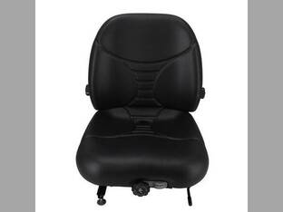 Seat Assembly - Mechanical Suspension Vinyl Black W/OPS Compatible with New Holland LS170 John Deere 270 240 250 320 Case 1840 450 1845C 420 430 440 Bobcat 763 S185 S175 Caterpillar Mustang Gehl