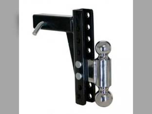 Trailer Adjustable Dual Ball Hitch 2" 2-1/2" 8" Drop or Rise