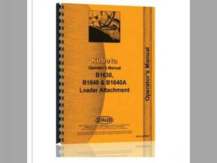 Operator's Manual - B1630 B1640 B1640A B6200HST-E Kubota B1640A B1630 B1640 B6200 B6200