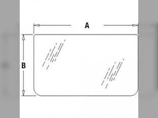 Cab Glass - Windshield Lower John Deere 490E 790ELC 190E 992ELC 892ELC 690ELC AT154431