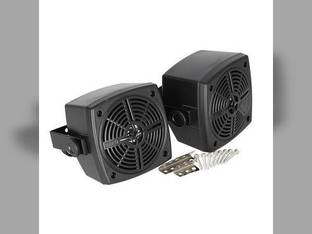 Radio Speakers in Weatherproof Black Housings 4" Set of 2