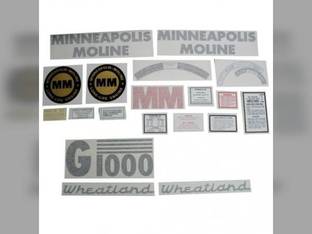 Tractor Decal Set G1000 Wheatland Vinyl Minneapolis Moline G1000