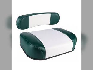 Seat Cushion Set - 2 Piece Vinyl and Green fits White 2-62 2-78 4-78 2-78 4-78 fits Oliver 770 880 1550 1555 1600 1650 1655 1800 1850 1900 1950 fits Minneapolis Moline G750