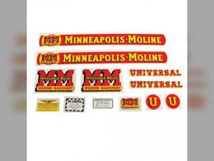 Decal Set U Mylar fits Minneapolis Moline U