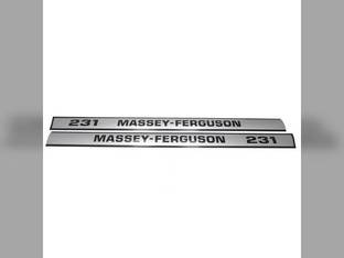 231 Hood Decal Set Mylar fits Massey Ferguson 231