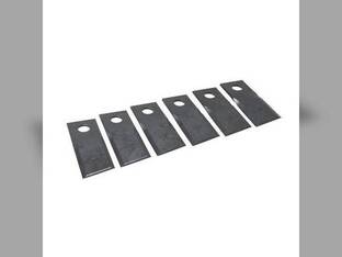 Disc Mower Knives Type 5 Top Bevel 11° Twist Clockwise Rotation 6 Pack John Deere 1327 265 270 1326 275 CC21781 New Holland 462 442 452 465 463 784221 Kuhn GMD44 GMD66 GMD55 GMD77 Gehl 2360 125446