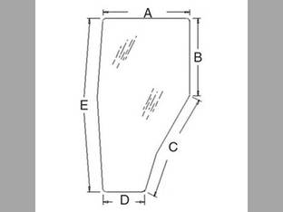 Cab Glass - RH Door Tinted Kubota M4900 M5700 M6800 M8200 M9000 3A751-70670