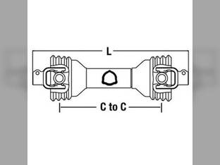 Universal PTO Driveline 1-3/8" 6 John Deere Vapormatic Drive-Line 1400 PM14006135 14006135 VTE1008