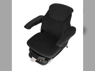 Seat Assembly - Air Suspension Fabric Black/Gray Compatible with Massey Ferguson John Deere 7520 Case IH 7240 7140 7230 7120 7130 McCormick New Holland White Allis Chalmers Case Deutz AGCO Kubota