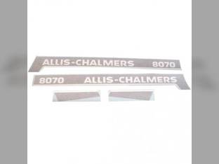 Decal Set Hood Only Black & White Vinyl Allis Chalmers 8070