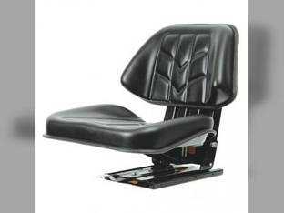 Seat Trapezoid w/Adjustable Suspension Black Talon 512 Series Vinyl Black Utility Tractors