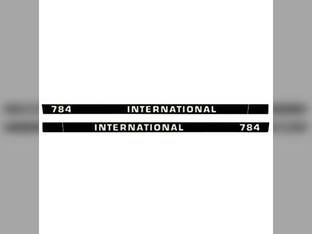 784 Hood Decal Set Black Vinyl fits International 784