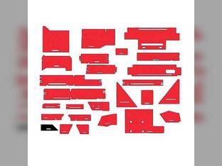 Cab Foam Kit less Headliner Red Vinyl & Black Basket Weave White 4-270 4-225