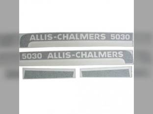 7045 Decal Set Hoods Only with Black Chassis Vinyl fits Allis Chalmers 7045