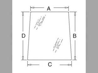 Cab Glass - Side Window RH Tinted New Holland TL80 TL90 TL100A 7635 6635 TL100 4835 TL70 TL80A TL90A 5635 Case IH JX70U JX1090U JX100U JX90U Farmall 105U JX80U Farmall 95U JX1100U Farmall 85U JX1080U