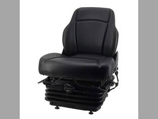 Seat Assembly - Sears 5527 Midback Mechanical Suspension Black Vinyl fits John Deere fits Case fits Caterpillar fits Komatsu D31EX-21 D37EX-21 D39EX-21 D39EX-22 D41E-6 D41P-6 fits Volvo fits Dresser