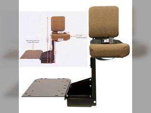 Side Kick Seat Fabric Brown John Deere 8200 8010 8420 8110 8410 8300 8320 8020 8020 8400 8120 8100 8210 8310 8220