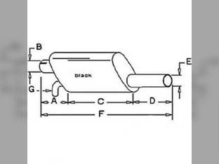 Muffler fits Allis Chalmers 4W-305 8550 70259460