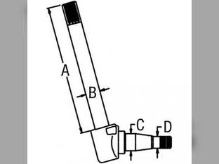 Spindle - Left Hand fits Massey Ferguson 298 698 699 1675754M91