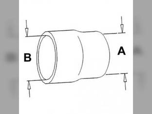 Upper Radiator Hose fits John Deere 8430 8440 8450 8960 8970 6810 6910 R57388