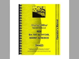 Operator's Manual - RD8 s/n 1H1-1H1349 5E8001-5E8035 fits Caterpillar No Model CT-O-RD8