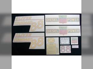 Tractor Decal Set 88 Standard Diesel Yellow Vinyl Oliver 88