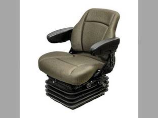 Seat Assembly - Air Suspension Fabric Brown fits New Holland T8010 T8020 T8030 T8050 TG210 TG230 TG245 TG255 fits Case fits Case IH fits Versatile fits McCormick fits Deutz Allis fits JLG fits Hagie