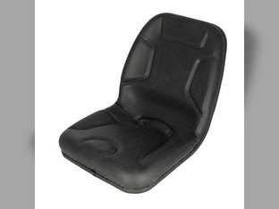 Seat High Back Vinyl Black Kubota L4200 L2350 L185 L2050 L2550 L2900 L3410 L245 L275 L235 M4900 L2850 L3600 L2600 Yanmar Massey Ferguson 35 220 Mitsubishi White Satoh Mahindra Hesston Rhino Kumiai