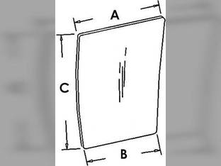 Cab Glass - Lower Front Window RH Case IH 7240 7220 8950 7110 8940 8230 8910 7130 8220 7210 7140 7230 8240 7120 8930 7150 8920 8210 7250 1340197C1
