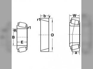 Tapered Roller Bearing fits International Hydro 100 Hydro 186 3388 3588 6388 6588 ST2040 fits Ford TW5 TW25 fits Case IH 4894 fits Minneapolis Moline fits John Deere JD8191 fits New Holland 707572