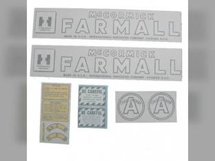 McCormick Farmall Decal Set A Culti-Vision Vinyl fits International A