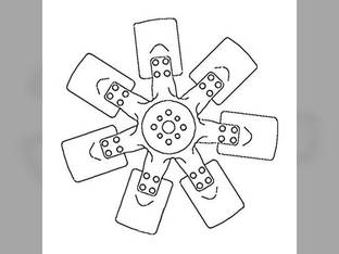 Fan Blade - 7 Case IH 5250 5230 5130 5140 5240 5120 5220 1998741C2
