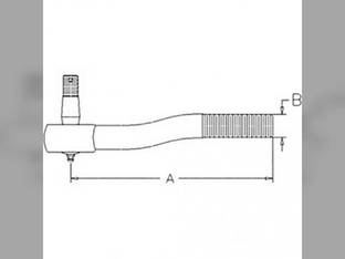 Tie Rod End - LH Ford 8870 8770 8970 8670 New Holland 8770 8670 8870 8970 86507390 86024884