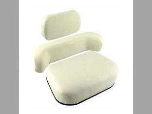 Seat Cushion Set - 3 Piece Vinyl Cream fits White 2-62 2-70 2-78 2-85 2-105 2-150 4-78 fits Oliver 1550 1555 1650 1655 1750 1755 1850 1855 1950 1955 2050 2150 2255 fits Minneapolis Moline G955 G1355