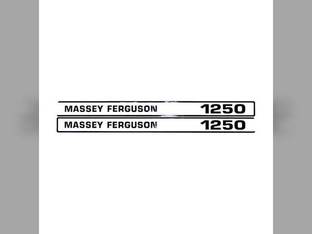 Hood Decal - 1250 fits Massey Ferguson 1250 3708223M2 3708222M2