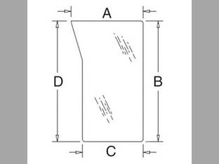 Cab Glass - Windshield Lower LH Kubota M5040 M6040 M7040 M8540 M9540 3C581-70560