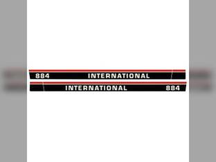 International 884 Hoods Decal Set Black/Red Vinyl fits Case IH 884