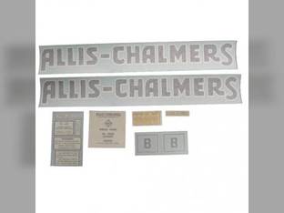 B Decal Set Black with Long A & S Vinyl fits Allis Chalmers B