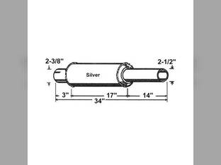 Muffler fits International 706 403551R1 384346R91