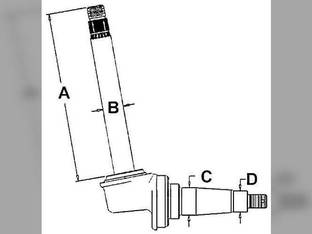 Spindle - Right Hand/Left Hand fits International 544 656 664 406267R92