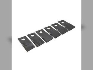 Disc Mower Knives Type 2 Opposite Bevel 11° Twist Clockwise Rotation 6 Pack Hesston 1365 8500 1320 1340 1360 700711857 Case IH 8850 8312 8315 8309 Case Deutz Gehl Massey Ferguson New Holland Vicon