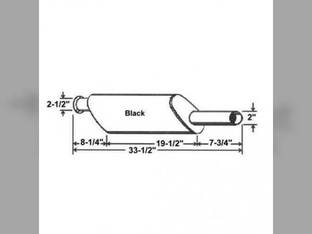 Muffler Compatible with John Deere 2020 2010 AT21690